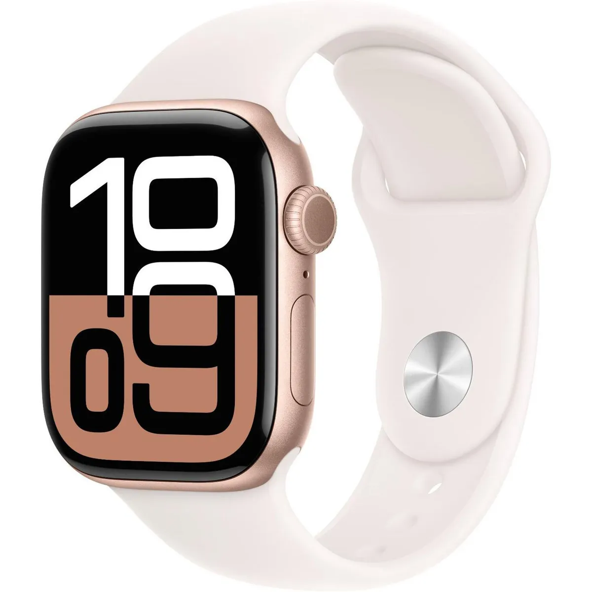 Apple Watch Series 10 GPS 42MM (Rose Gold Aluminium Case, Light Blush Sport Band-S/M)
