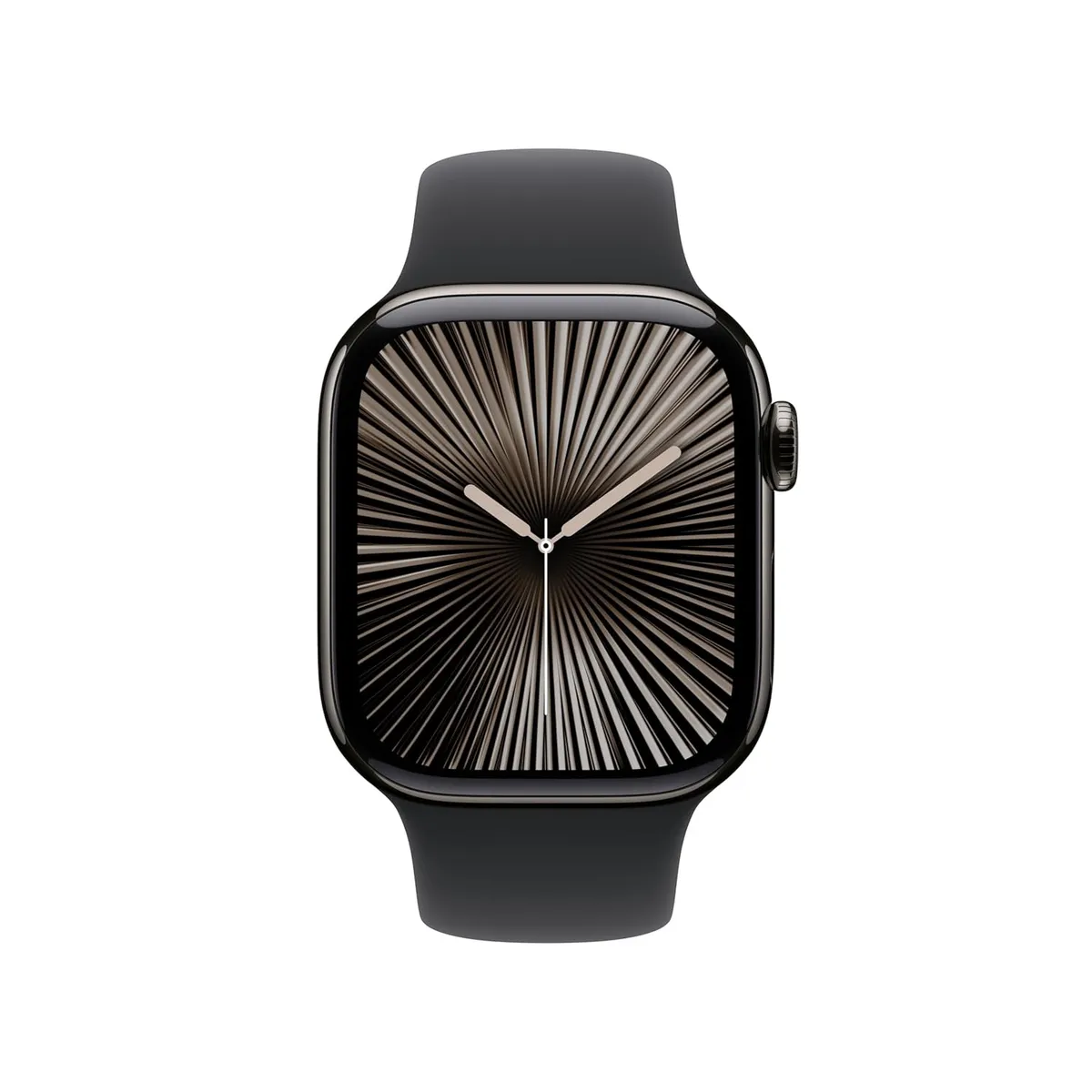 Apple Watch Series 10 GPS 42MM (Cellular Slate Titanium Case, Black Sport Band-S/M)