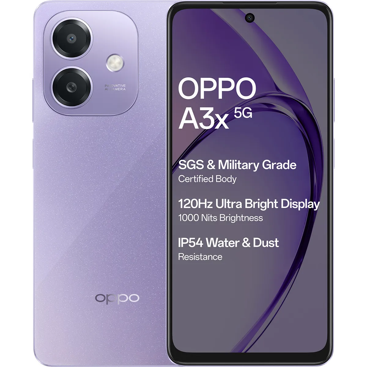 OPPO A3x  (Starry Purple, 4 GB + 128 GB)
