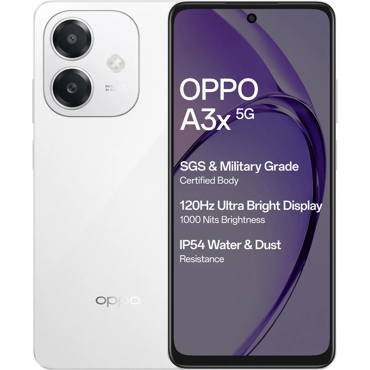 OPPO A3x  (Starlight White, 4 GB + 128 GB)