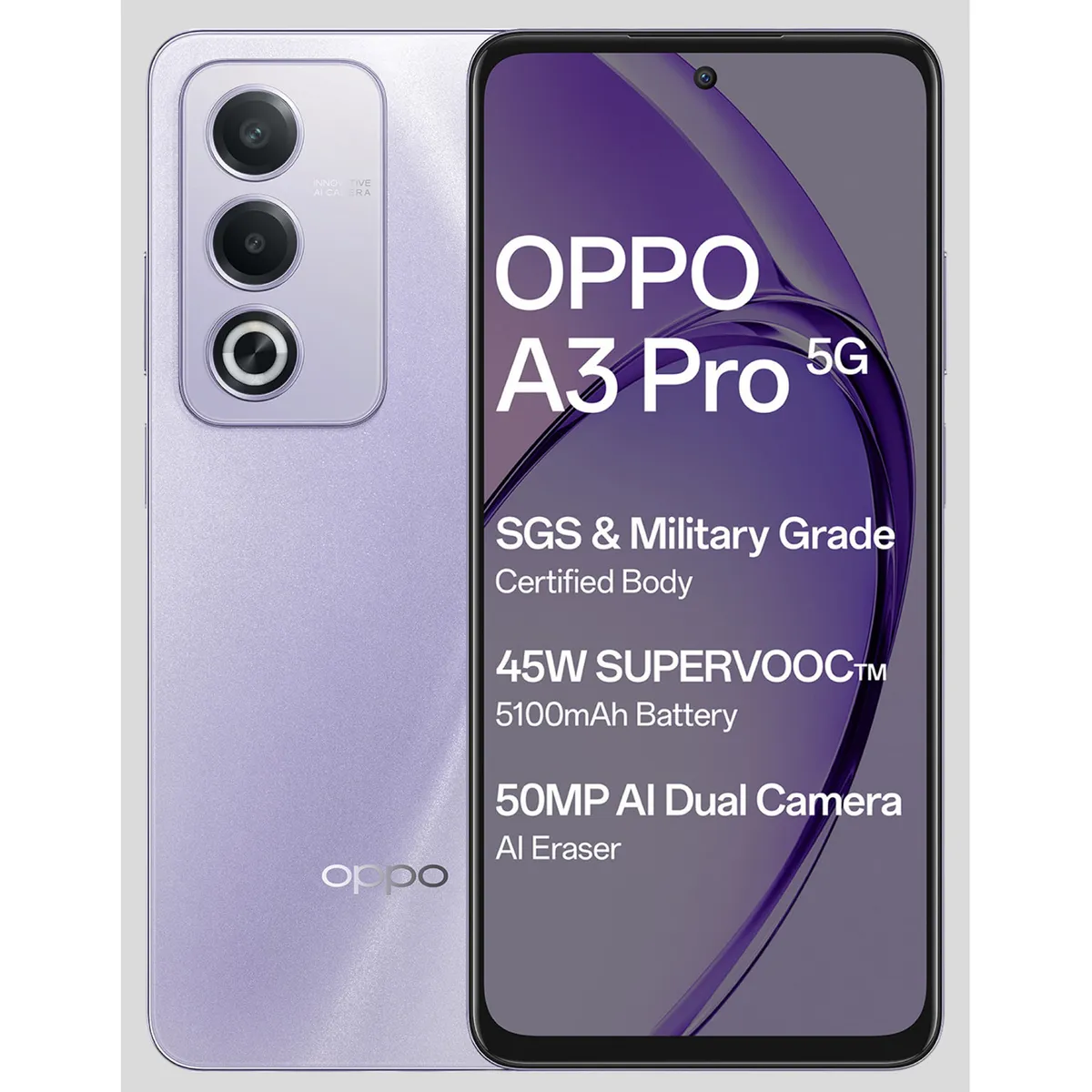 OPPO A3 Pro  (Starry Purple, 8 GB + 128 GB)