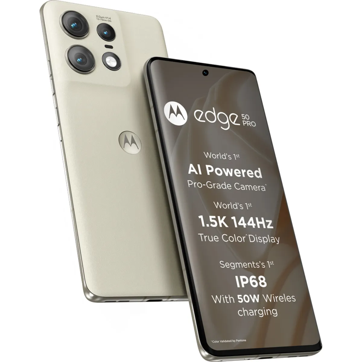 Moto Edge 50 Pro 5G (Creamy White, 8GB + 256 GB)