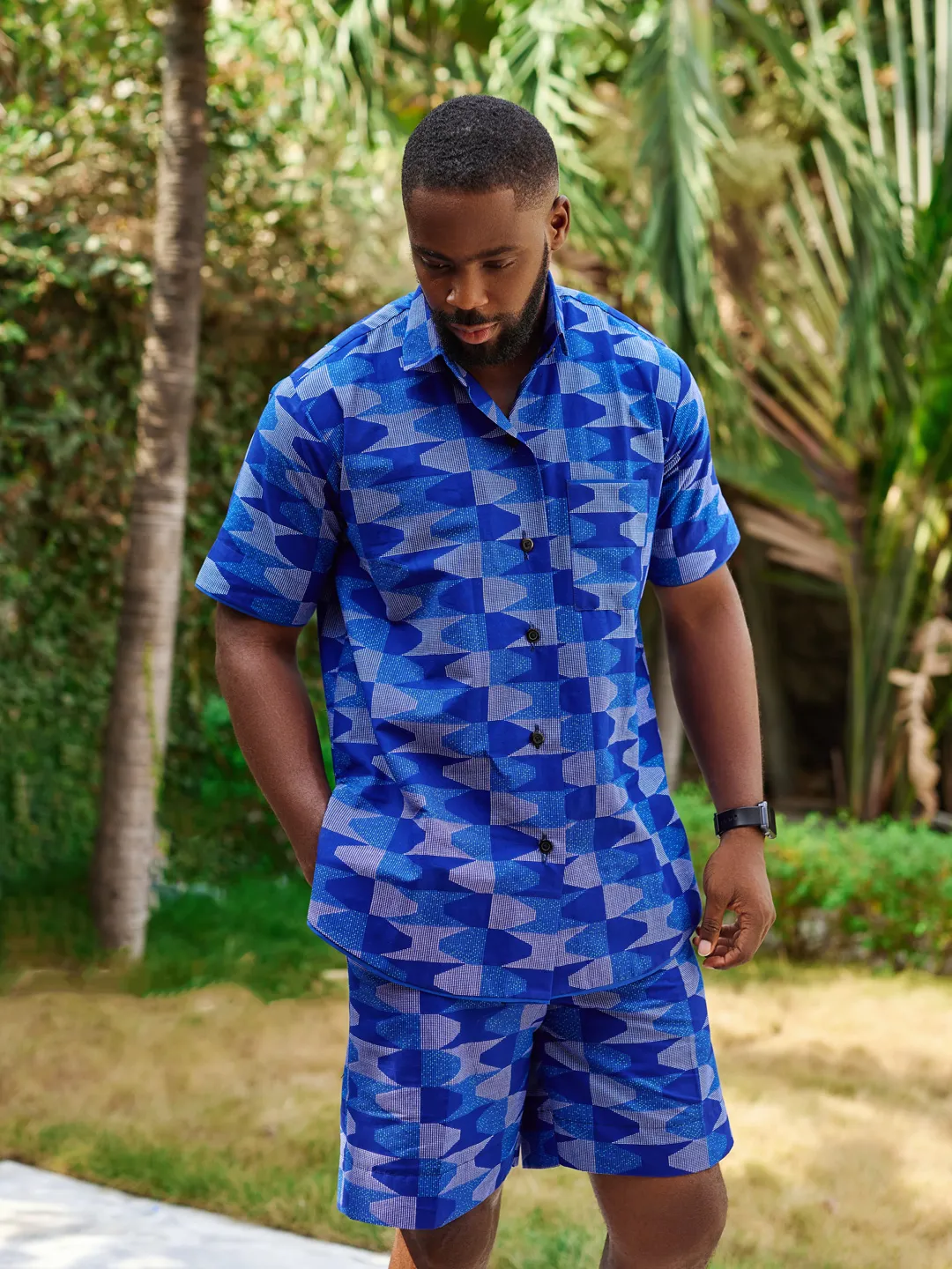 Ankara Resort Shirt & Short Set M