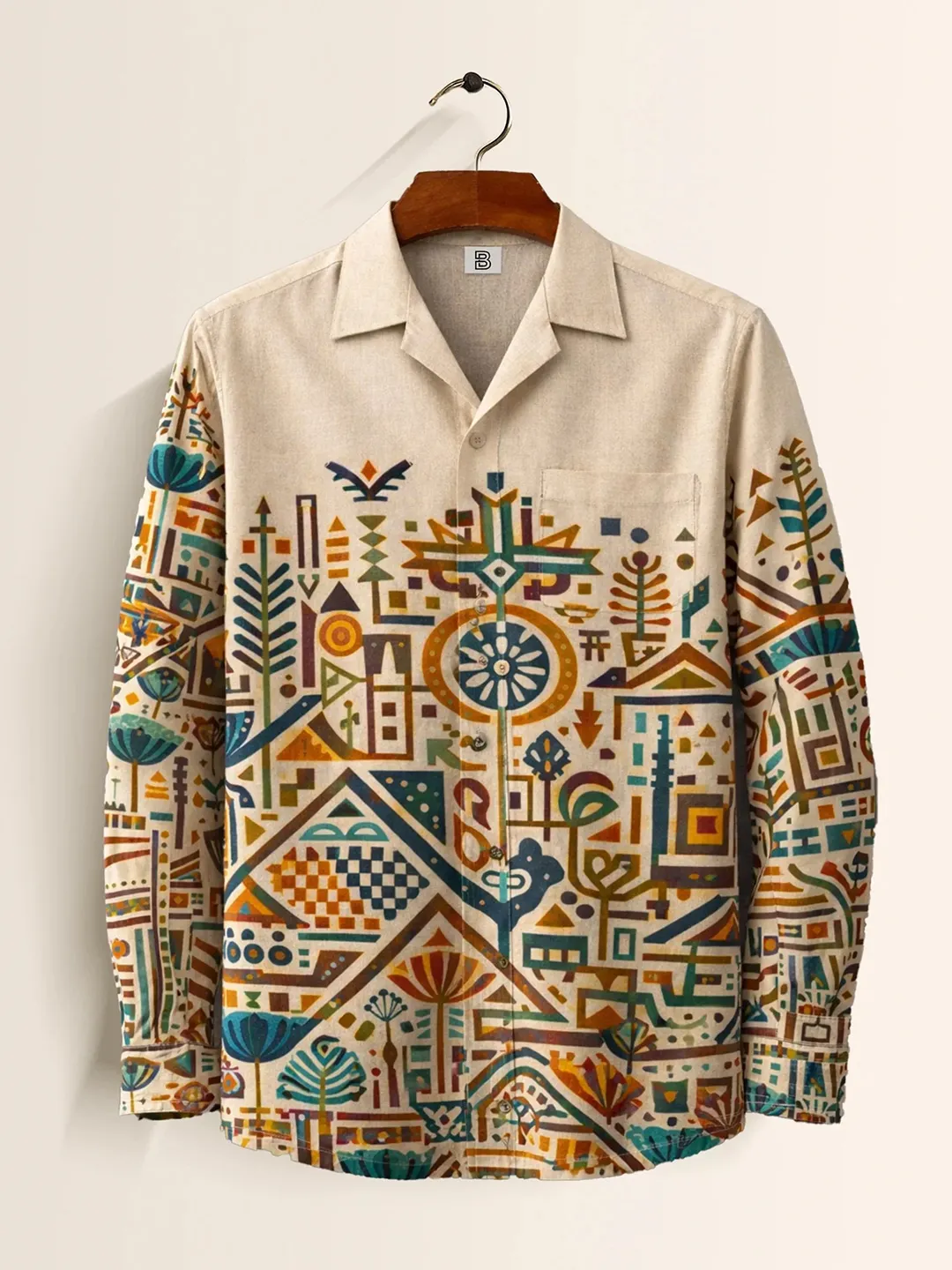 Kente Trim Essential Shirt M