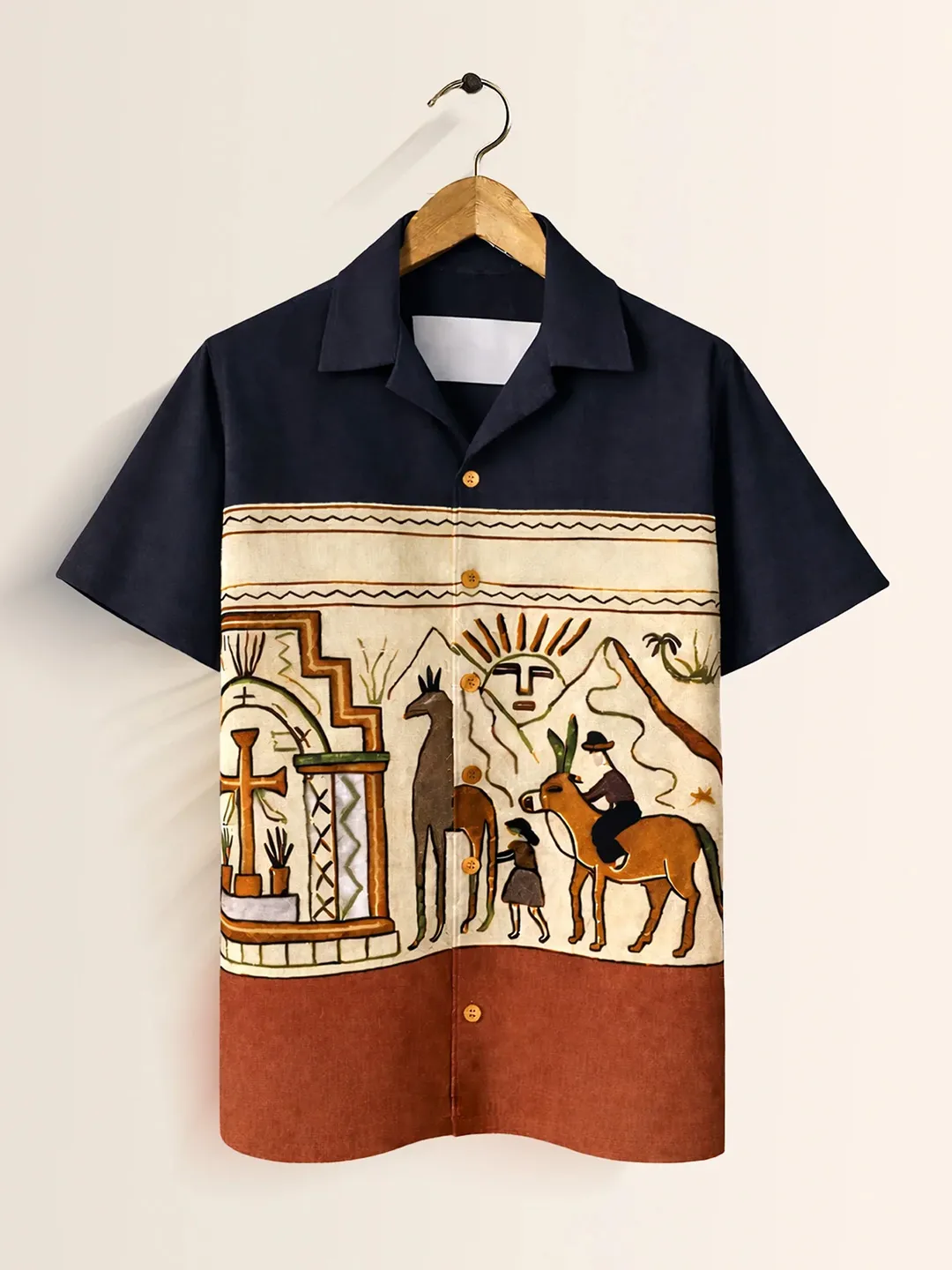 Kente Trim Essential Shirt XL